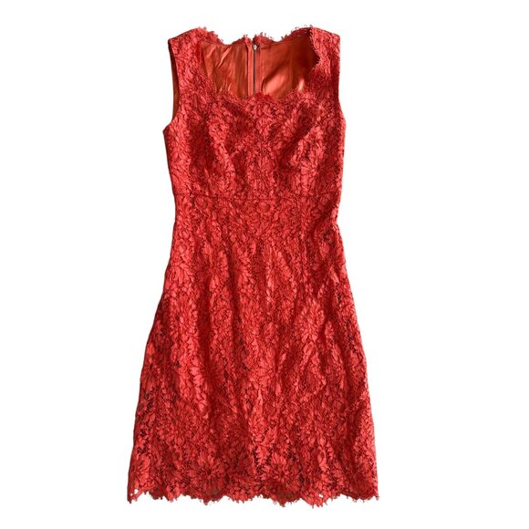 DOLCE & GABBANA Orange Lace Cocktail Dress Size IT 36 - Picture 1 of 10